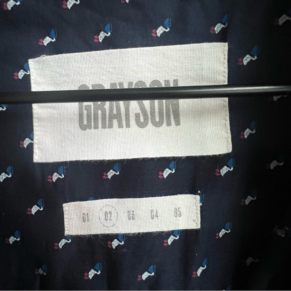 GRAYSON x ANTHROPOLOGIE The Hero Pelican Print Buttondown Shirt 2 Small Novelty - Picture 9 of 15
